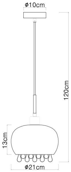 Globo 15839H - Csillár zsinóron CORRY 1xE27/9W/230V átm. 21 cm fekete