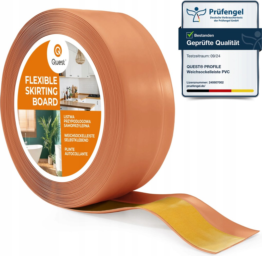 Pvc öntapadós szegélyléc 50x20mm tégla 5 m I flexibilis