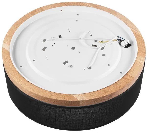 Brilagi - LED mennyezeti lámpa BELLADONNA 3xE27/15W/230V átm. 50 cm fekete/tölgy