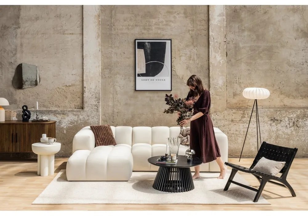 Türkiz bársony sarokkanapé (bal oldali-heverő résszel) Cube – Bonami Selection