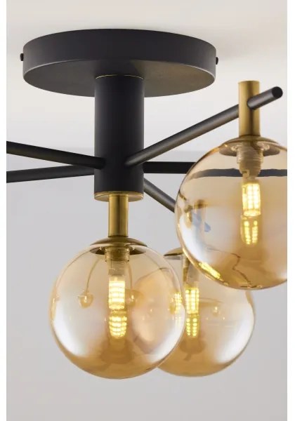 Jupiter 2033 - Felületre szerelhető csillár FIGARO 6xG9/10W/230V fekete/arany/bézs