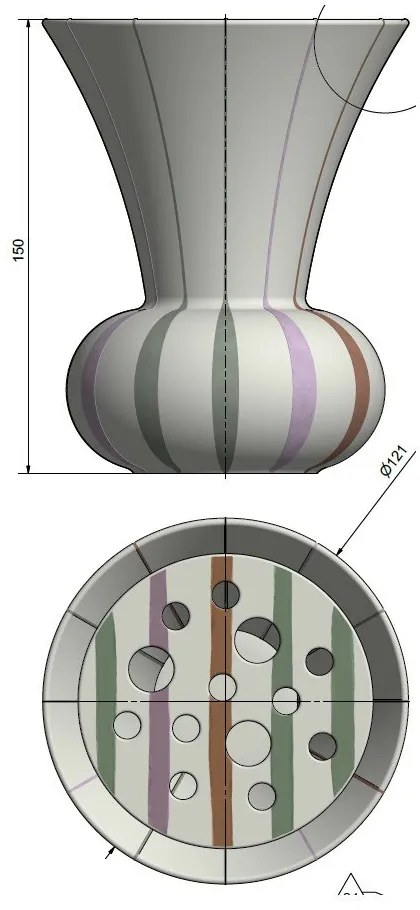 Signature agyagkerámia váza, magasság 15 cm - Kähler Design