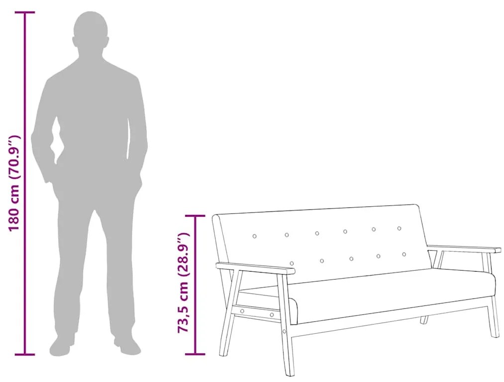 háromszemélyes fekete műbőr kanapé