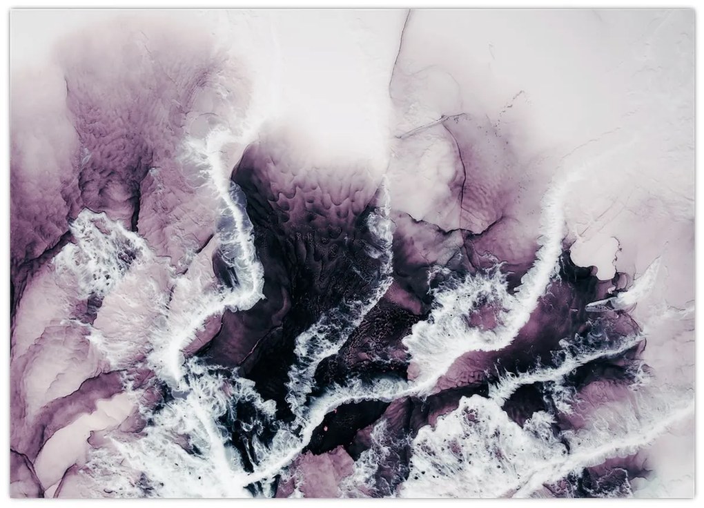 Üveg kép - Lila márvány N⁰2 (70x50 cm)