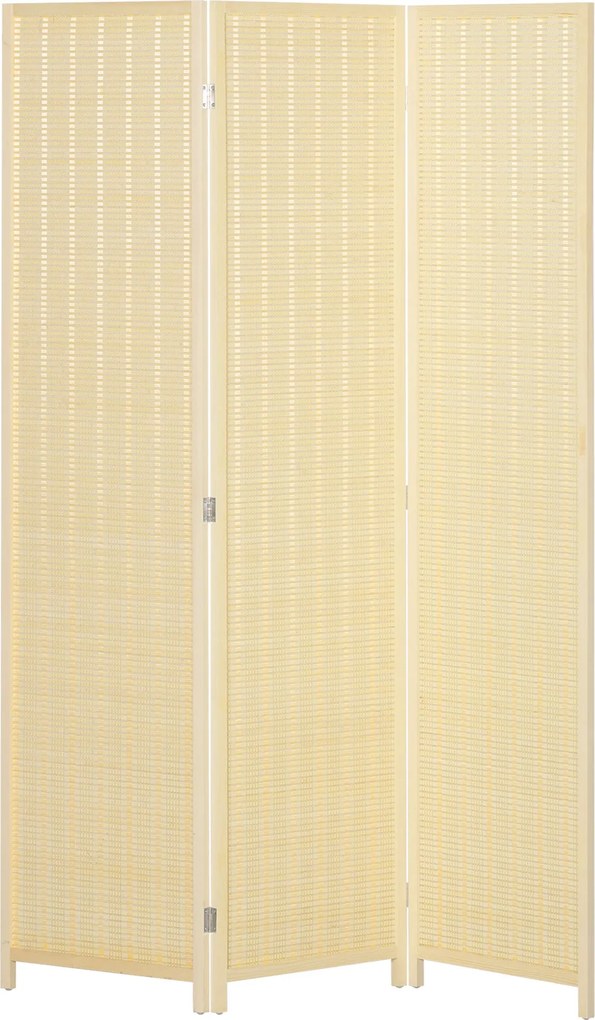 HOMCOM Belső Fa 3-paneles Szobakibővítő 135 x 180 cm Összecsukható Elválasztó Különböző Használatra | Aosom