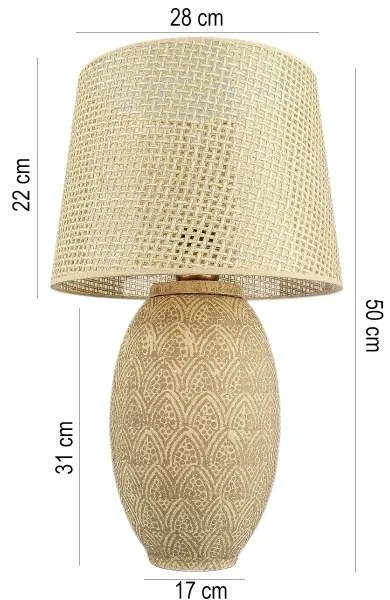 Asztali lámpa RAMZES 1xE27/40W/230V arany