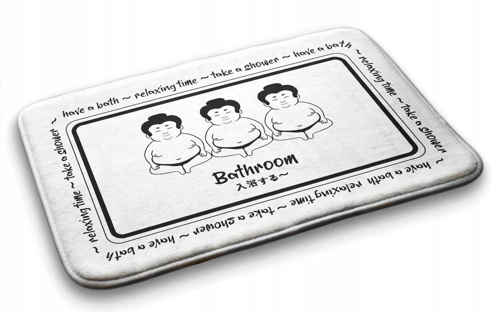 Nedvszívó fürdőszobaszőnyeg Szumó versenyzők 75x45 cm