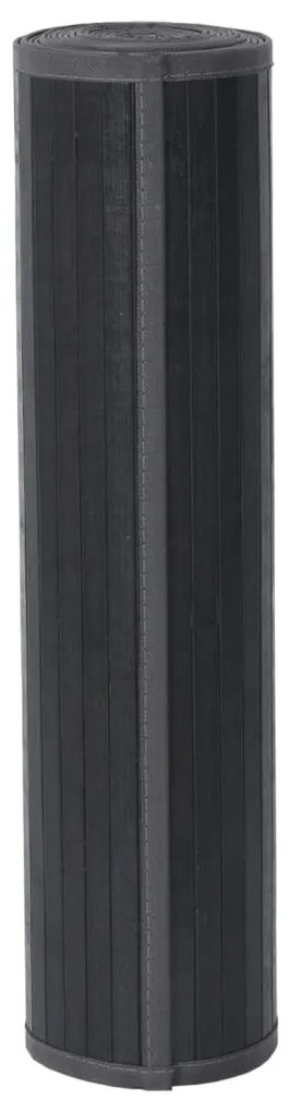 négyszögletű szürke bambusz szőnyeg 80 x 100 cm