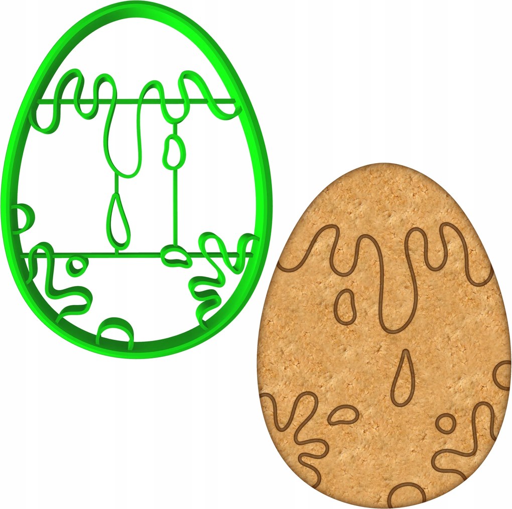 Húsvéti Forma Mézeskalács lyukasztó Húsvéti Tojás 8cm