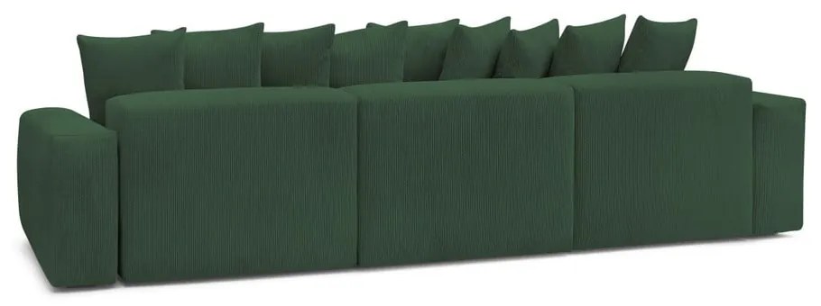 Zöld kordbársony sarokkanapé Voltaire – Bobochic Paris