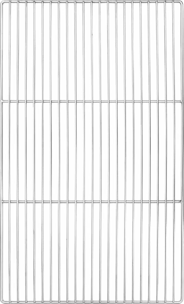 vidaXL Grill rács Ezüst 67 x 40 cm Rozsdamentes acél
