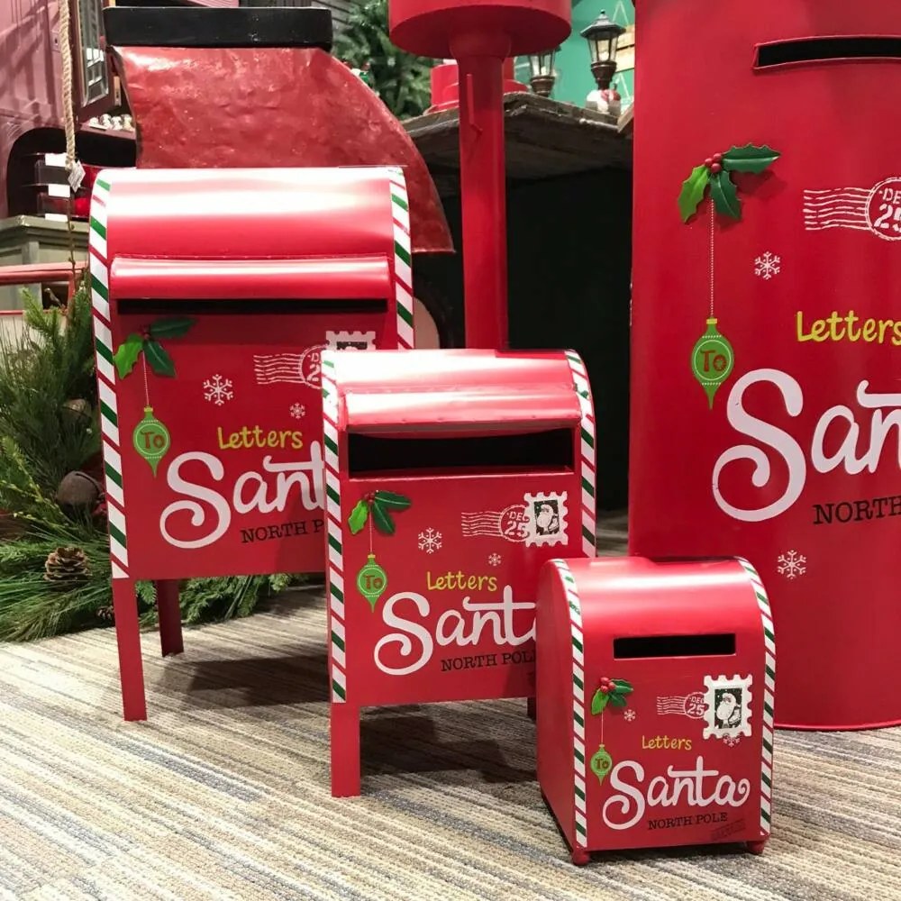 Postaláda fém 14x13x19cm piros