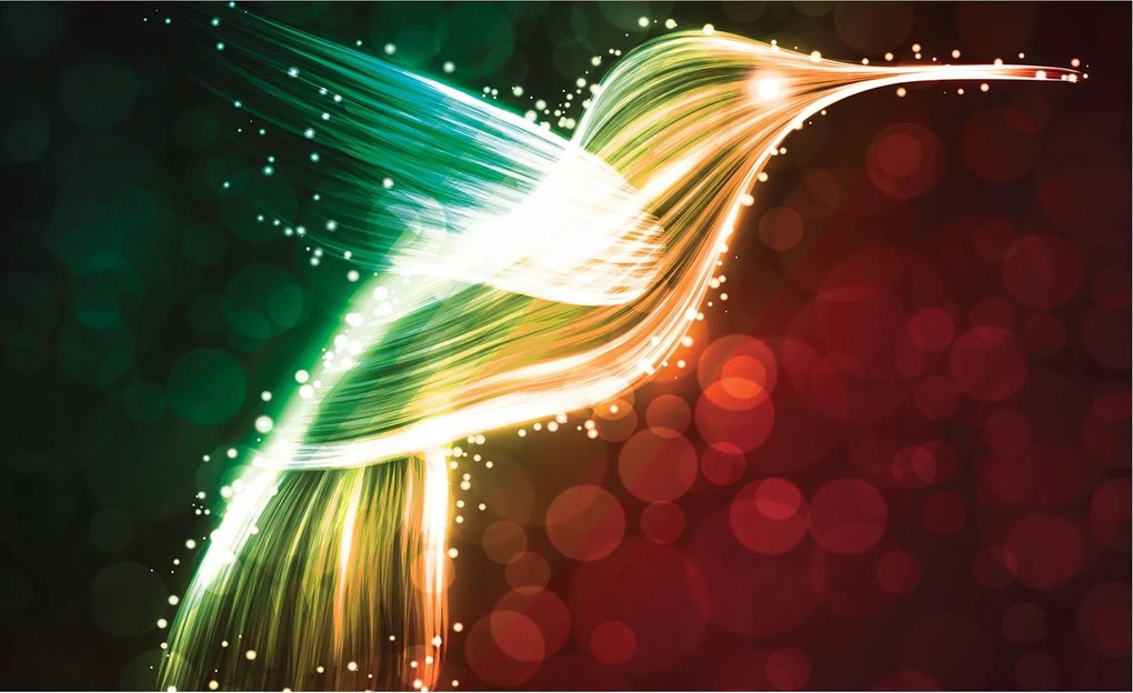 Fotótapéta Kolibri neon absztrakt fantázia bokeh 312x219 +ragasztó