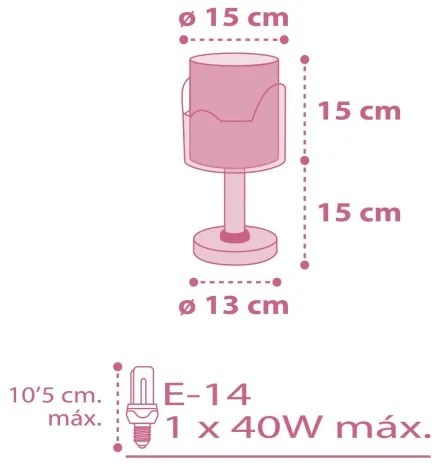 Dalber 61331S - Gyereklámpa LITTLE ELEPHANT 1xE14/40W/230V