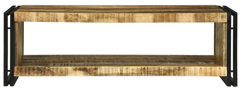 Dohányzóasztal 120x50x38 cm Tömör Rusztikus Mangófa