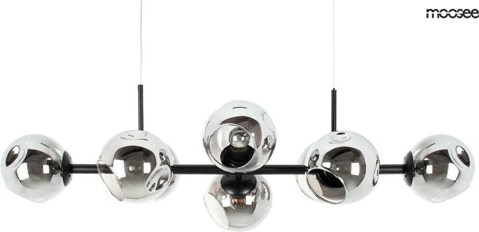 King Home MOOSEE ROMEO BLACK MSE010100140 Függőlámpa 8x40W/E27 IP20
