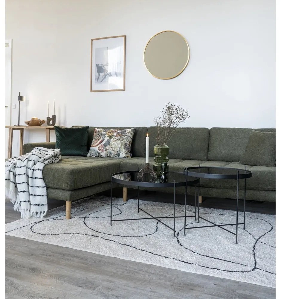 Fekete kerek dohányzóasztal ø 70 cm Venezia - House Nordic