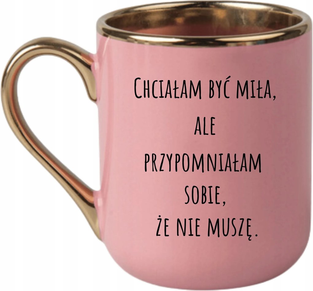 Bögre Elegáns Rózsaszín Arany Rant Vicces Ajándék Szerettem Volna Kedves Lenni