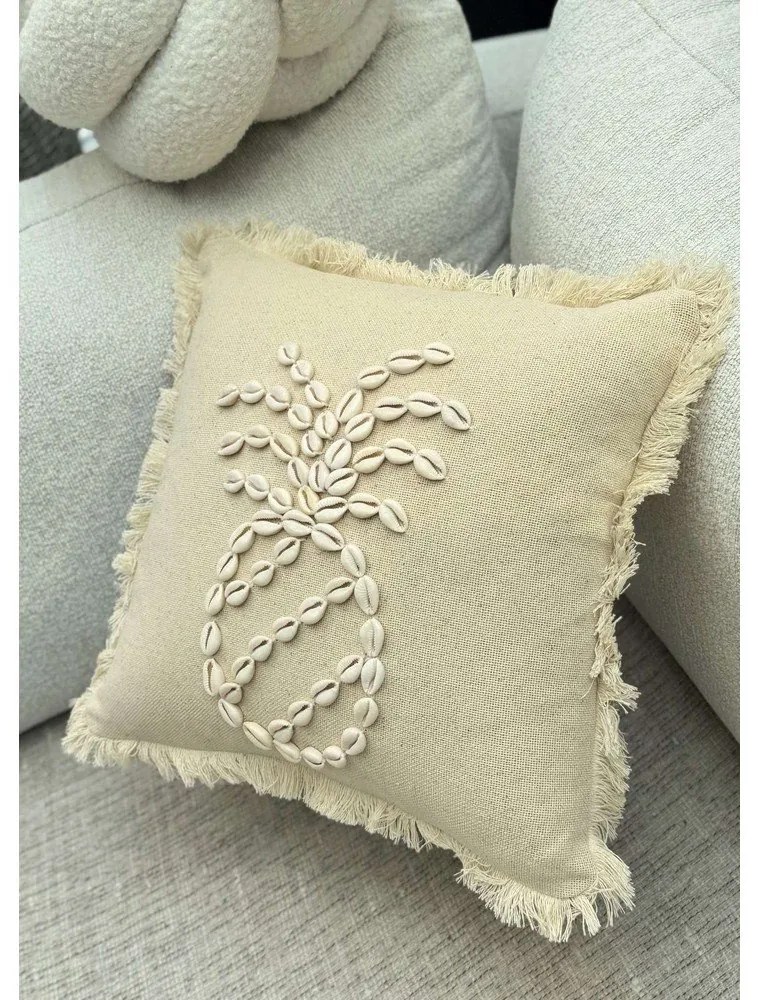 Pamut párnahuzat 43x43 cm Seashells – Mioli Decor