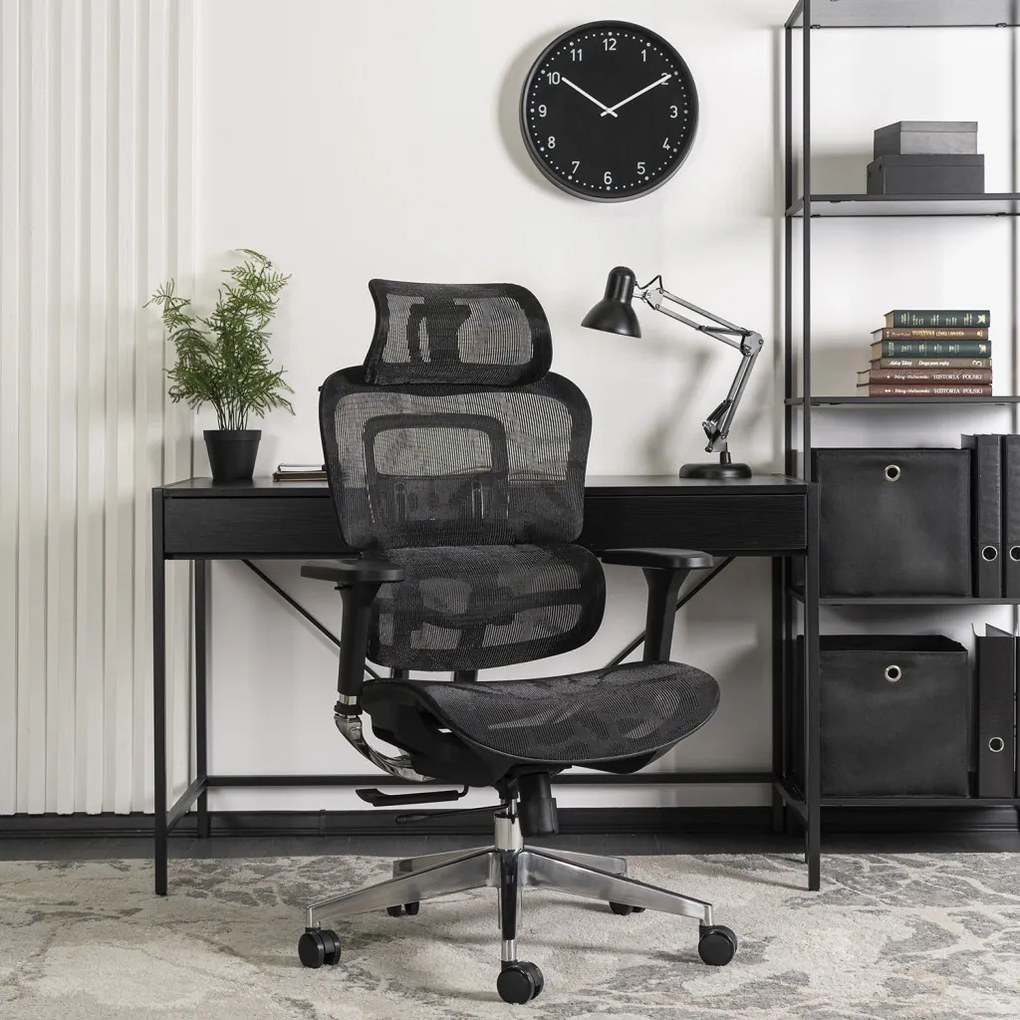 Fotel Obrotowy NINO Ergonomiczny Czarny