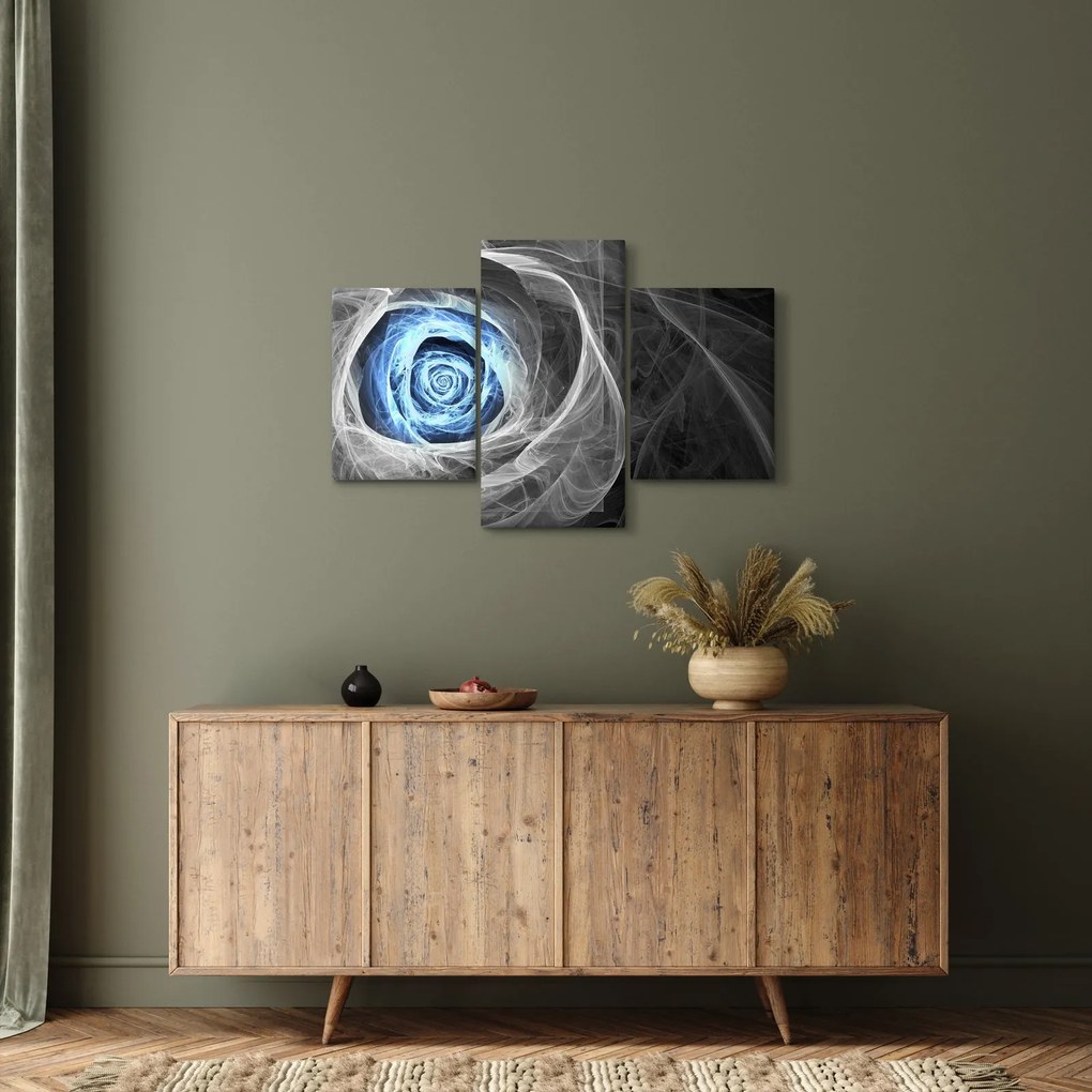 Kép - Absztrakt rózsa kék (90x60 cm)