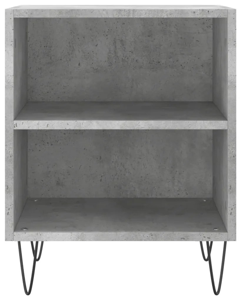 2 db betonszürke szerelt fa éjjeliszekrény 40x30x50 cm