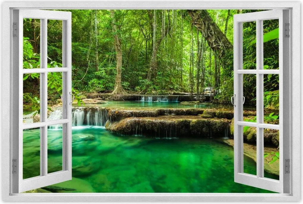 Poszterek 60x40 Erawan vízesés Thaiföld