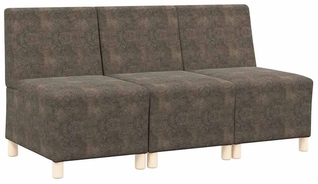 Fotel 3 pcs Sötétszürke 55 x 74 x 82 cm Műbőr velúr