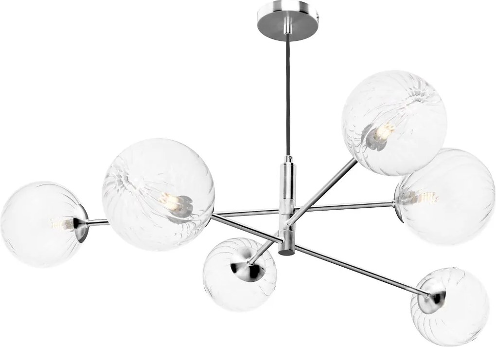Dar Lighting modern függeszték vignette csiszolt króm darvig0650-22