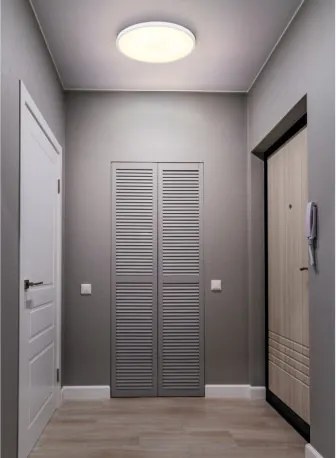 Globo 41566-20W Mennyezeti lámpa, matt fehér műanyag, felfelé is világít "háttérvilágítás", ø: 300mm, M: 35mm, tartozék: LED 20W 230V, 2400lm forrás, 1000lm kimenet, 4000K