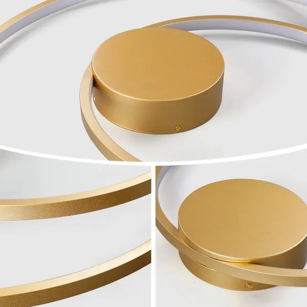 Brilagi-LED Fényerőszabályozható mennyezeti lámpa TWISTER LED/105W/230V átm. 100 cm aranyszínű + távirányító