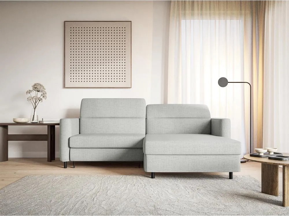 Sarokkanapé Buchu (J) (bézs szürke + fekete). 1099803