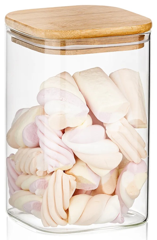 4Home Bamboo fedeles üveg tárolóedény, 950 ml, 950 ml