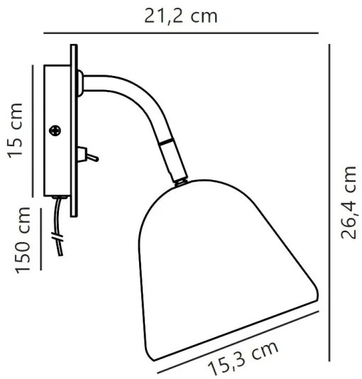 Nordlux - Fali spotlámpa FLEUR 1xE14/15W/230V