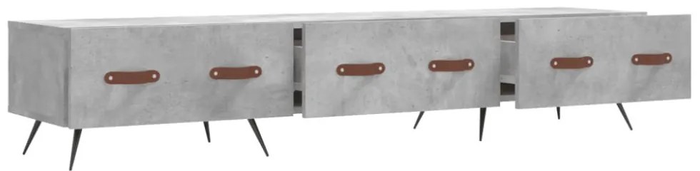 betonszürke szerelt fa TV-szekrény 150 x 36 x 50 cm