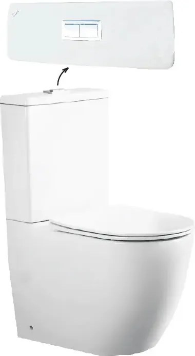 Eros ES OVAL monoblokk WC - perem nélküli - WC ülőkével komplett
