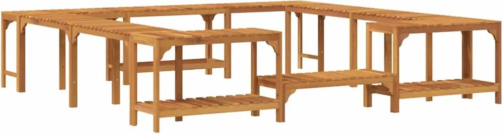 vidaXL Jakuzzi Környezet Barna 255 x 255 x 55,5 cm Tömör Akácfa