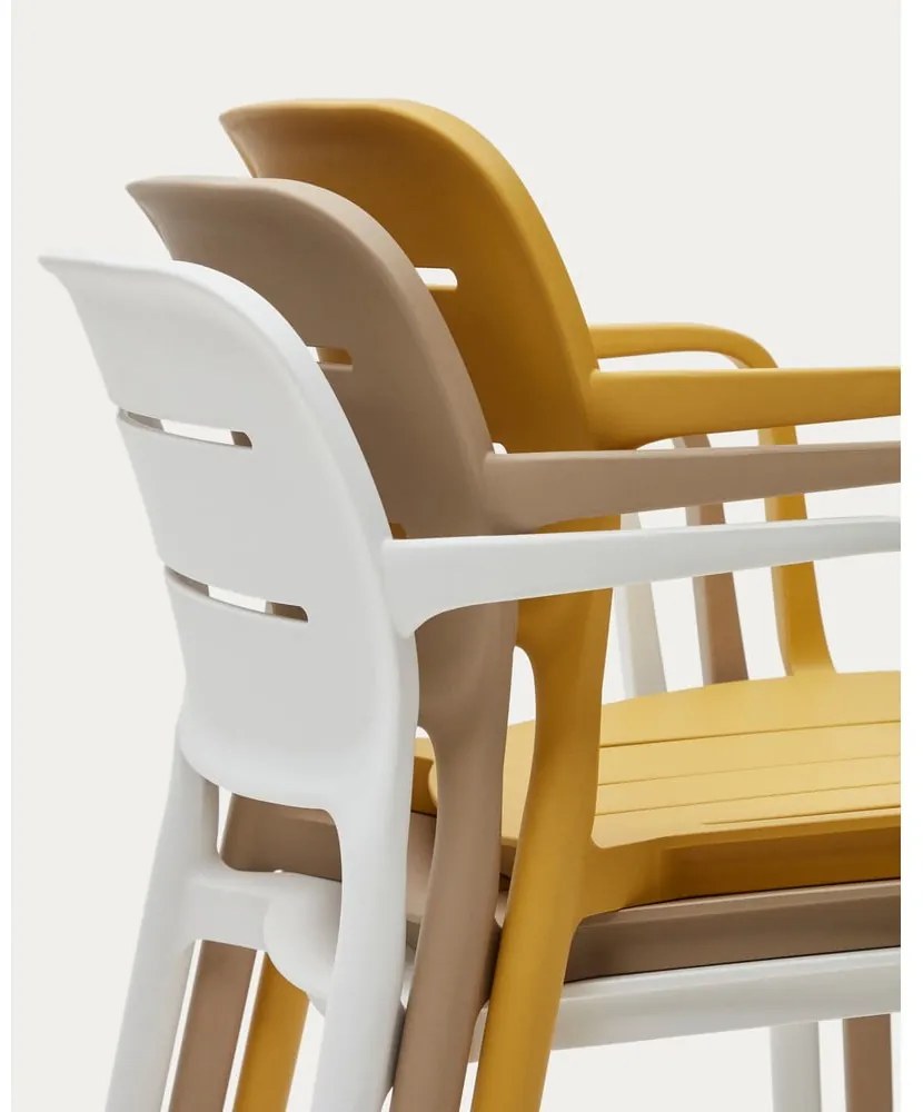 Sárga műanyag kerti szék Morella – Kave Home
