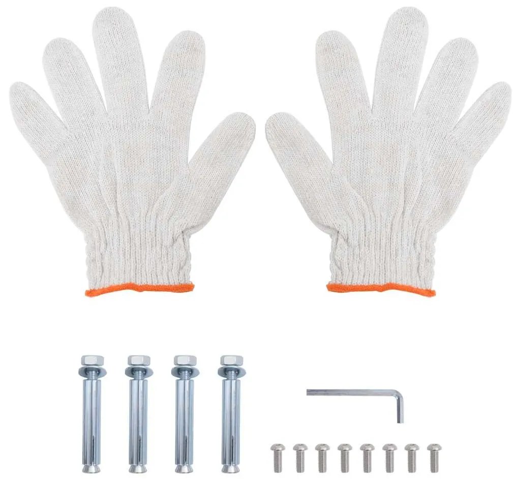 2 szintes ezüst rozsdamentes acél fali polc 100 x 30 x 60 cm