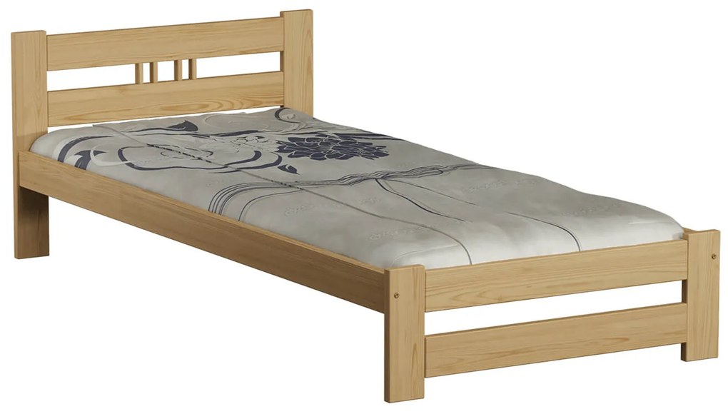 Fa ágy 90x200 LUX VitBed lakkozás nélkül + matrac 90x200 Spica