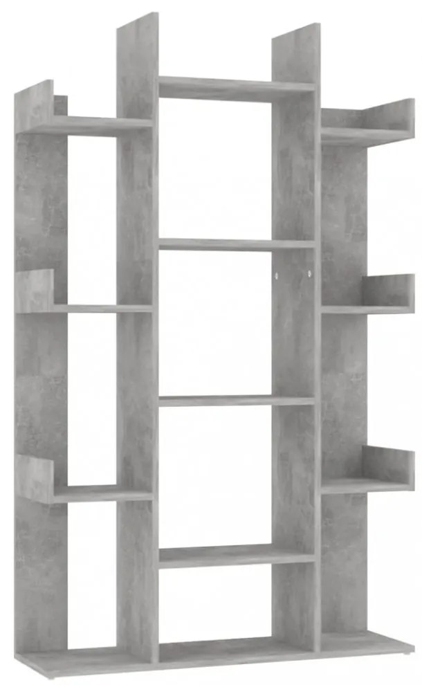 betonszürke szerelt fa könyvszekrény 86 x 25,5 x 140 cm