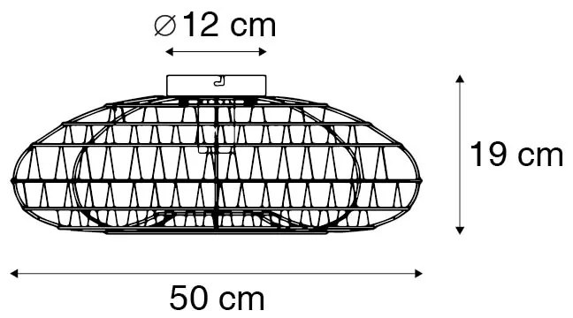 Okos retró mennyezeti lámpa fehér, Wifi-vel A60 - Lina