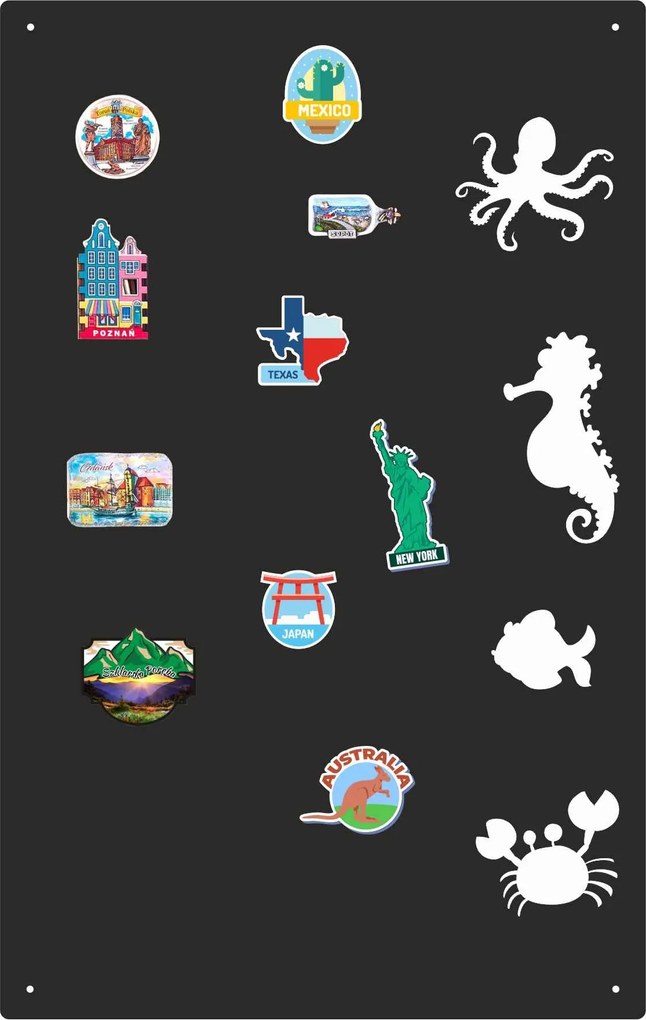 Mágneses Tábla Utazáshoz Nyaraláshoz Fém 38 x 60 cm