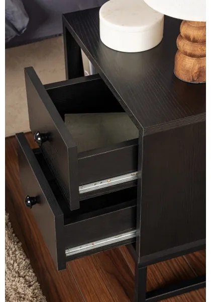 Éjjeliszekrény GLIMMER 50x45,2 cm fekete