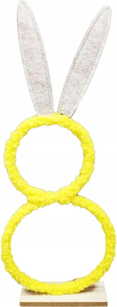 Nyuszi húsvéti dekoráció sárga figura 46 x 18 cm