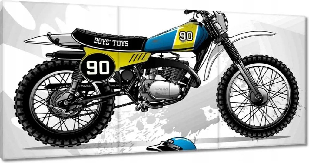 Vászonkép 60x30 Cross Motorkerékpár Motor