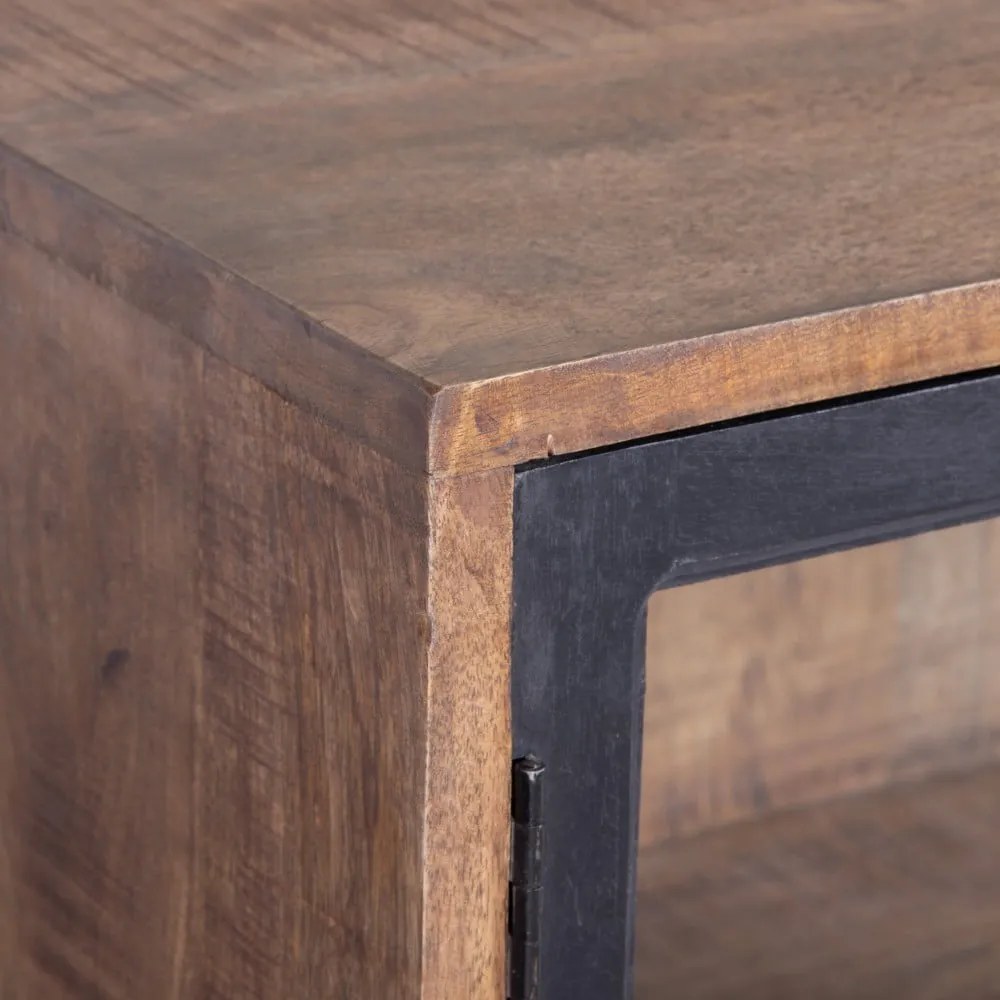 Natúr színű mangófa tálalószekrény 160x71 cm – Ixia