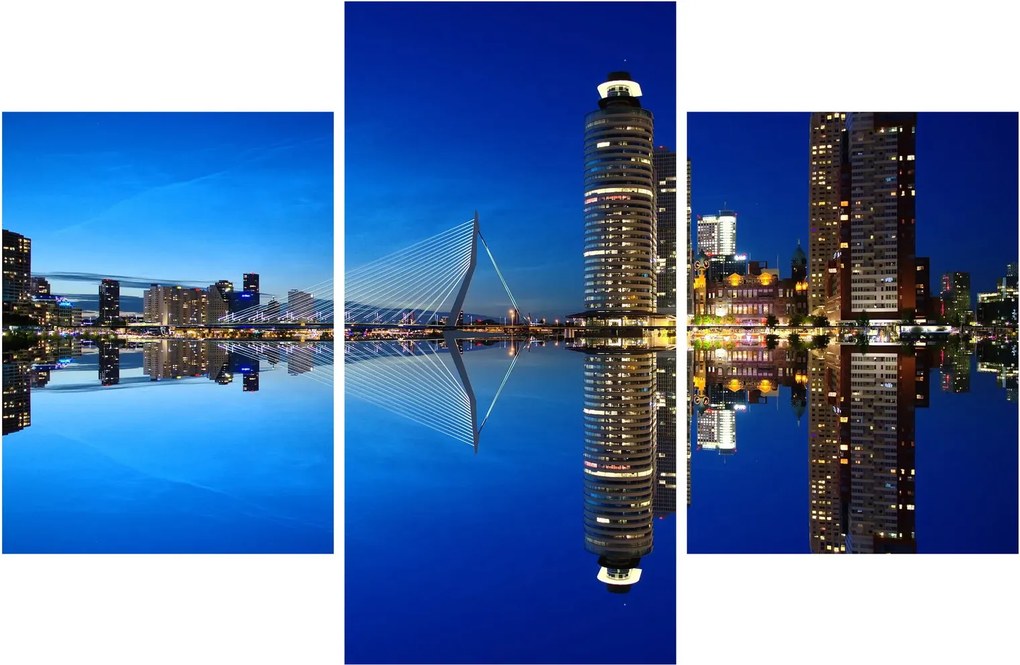 Kép - éjszaka Rotterdam (90x60 cm)