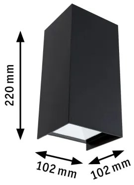 Paulmann 94325 - 2xLED/6,5W IP44 FLAME kültéri fali lámpa 230V