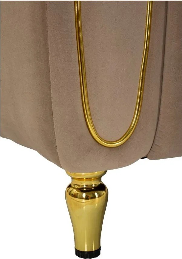 Szürkésbarna bársony fotel Alma – Mauro Ferretti